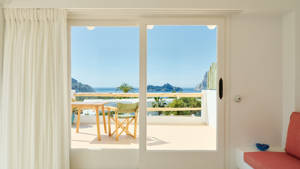  Grande terrasse de la Suite Es Vedrà à l'Hotel Petunia Ibiza
