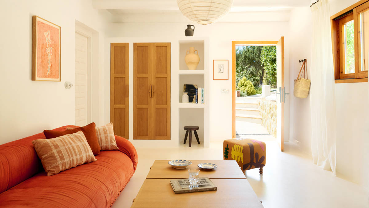 Coin télévision de la chambre Family Deluxe à l'Hotel Petunia Ibiza