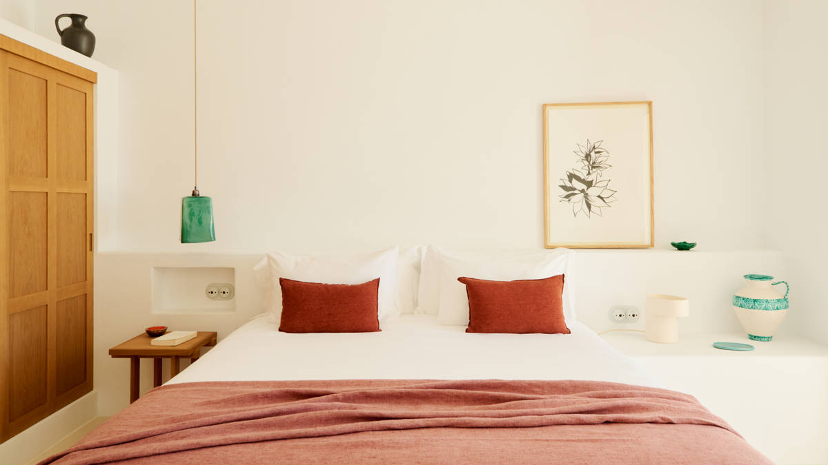 Chambre double de la Suite Es Vedrà à l'Hotel Petunia Ibiza