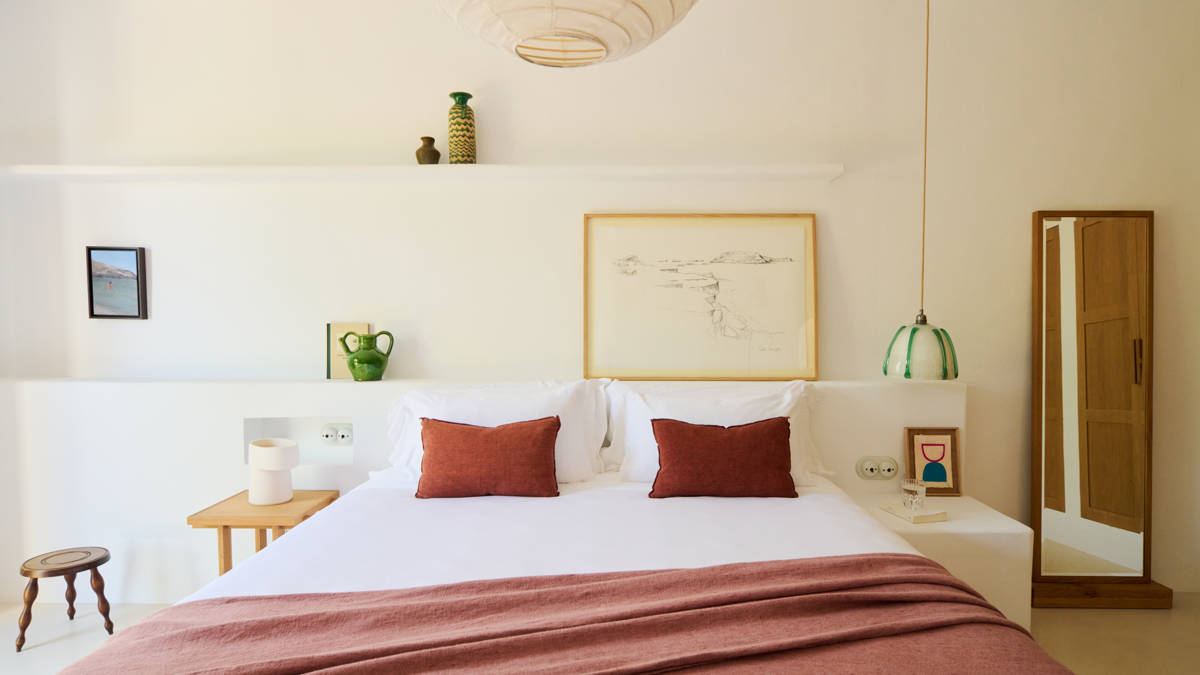 Chambre double de la Suite Hibiscus à l'Hotel Petunia Ibiza
