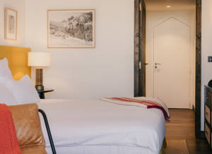 Détails de la décoration intérieure de la chambre à Val Thorens.