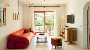 Salon de la Suite Petunia à l'Hotel Petunia Ibiza