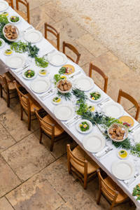 Private dining set up at Le Galinier