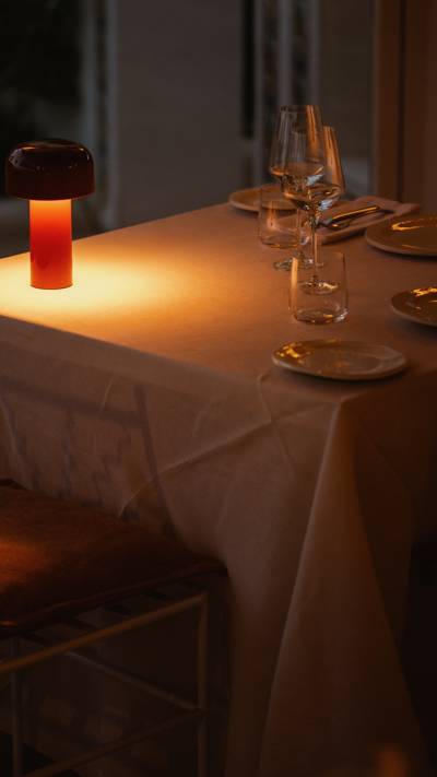 Table pour dîner romantique au restaurant La Mirada de l'hôtel Beaumier Petunia à Ibiza